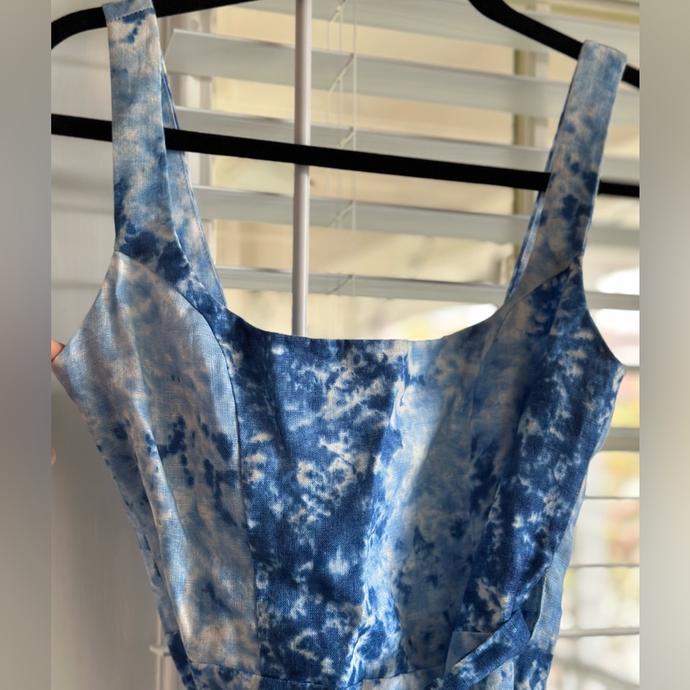 Reformation size small wrap dress blue Tye Dye